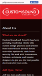 Mobile Screenshot of customsoundsecurity.com
