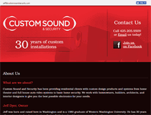 Tablet Screenshot of customsoundsecurity.com